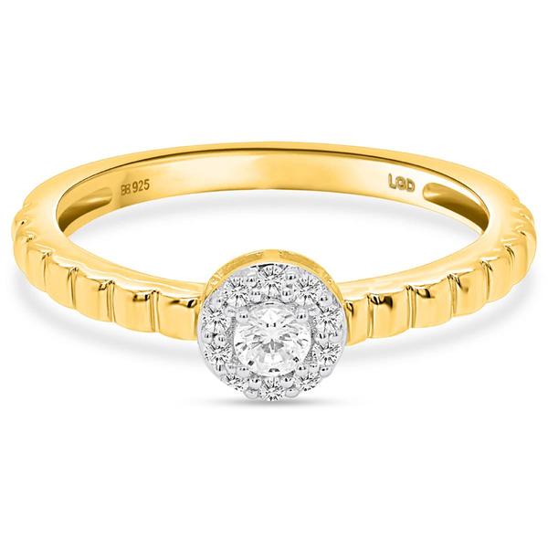 Nova Star® Yellow Gold 1/5ctw. Lab-Grown Diamond Promise Ring