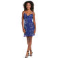 Juniors Crystal Doll Sequin Tie Back Fit & Flare Slip Dress - image 2