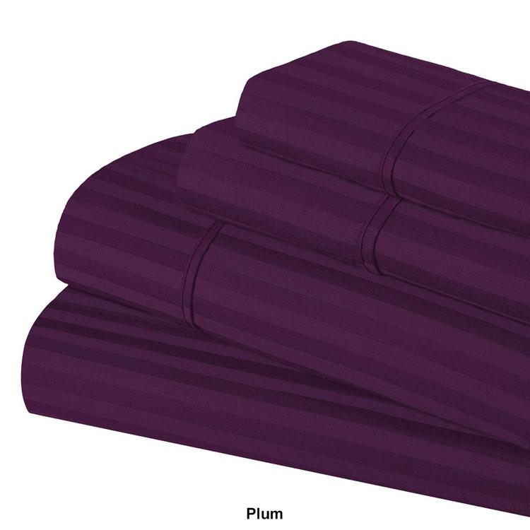 Superior 300TC Egyptian Cotton Striped Deep Pocket Sheet Set