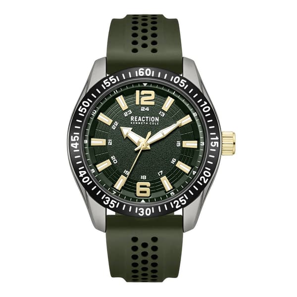 Mens Kenneth Cole Reaction(R) Green Strap Sport Watch -KRWGM7004904 - image 