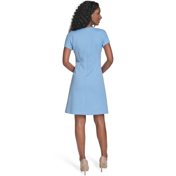 Womens Tommy Hilfiger Short Sleeve Knit A-Line Dress