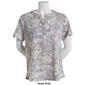Womens Hasting & Smith Short Sleeve Printed Split Neck Top - image 4