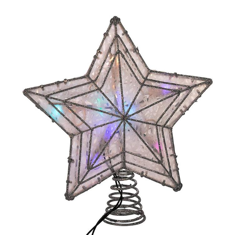 Kurt Adler UL 10-Light LED Color-Changing Star Treetop
