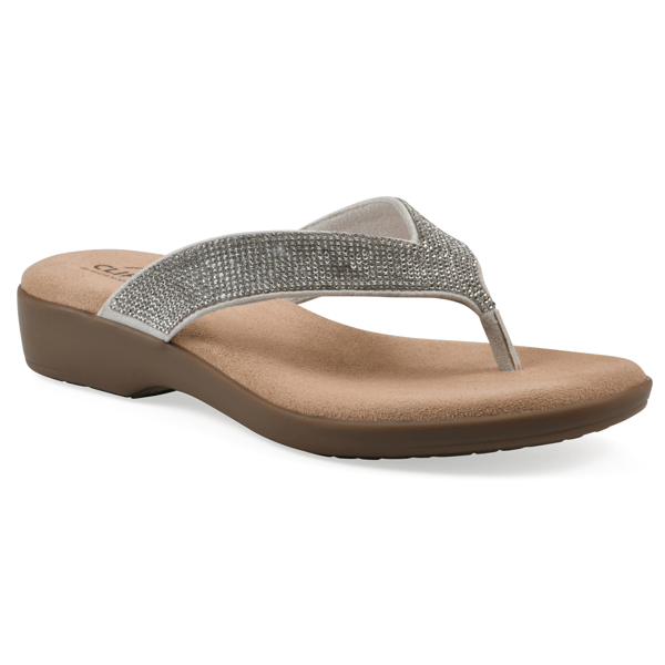 Womens Cliffs by White Mountain Becharm Thong Sandals - image 