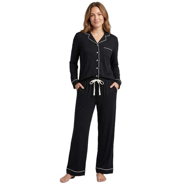 Womens René Rofé®  Solid Notch Collar Pajama Set