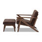 Baxton Studio Bianca Faux Leather Arm Chair and Ottoman Set - image 4