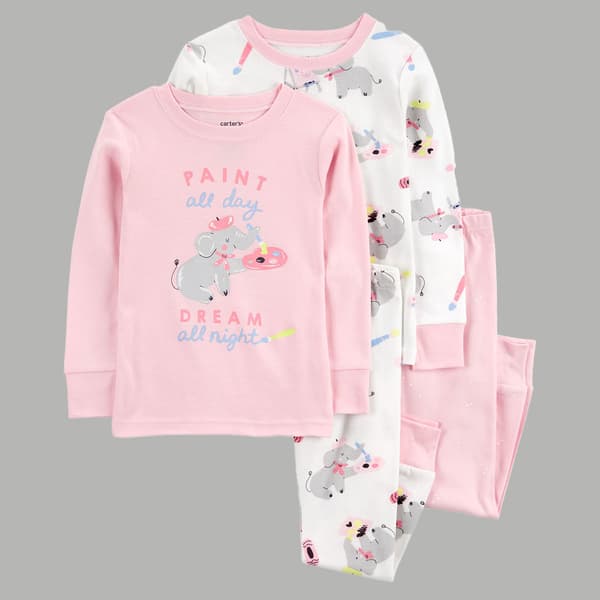 Toddler Girl Carters&#40;R&#41; 4pc. Paint All Day Snug Fit PJ Set