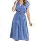 Womens Tommy Hilfiger Sport Smocked Waist Chambray Midi Dress - image 3