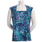 Petite Kasper Sleeveless Square Neck Dot Blouse - image 1