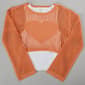 Girls (7-16) No Comment 2Fer Long Sleeve Crochet Heart Top & Tank - image 1