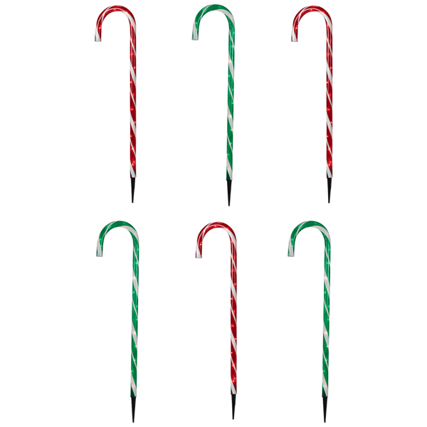 Northlight 6pc. Outdoor Christmas Candy Cane Pathway Markers