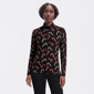 Womens Inner Circle Holiday Candy Canes Turtleneck Tee - image 1