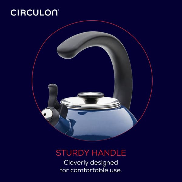 Circulon&#174; 2qt. Enamel on Steel Whistling Teakettle