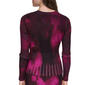 Womens DKNY Long Sleeve Blurred Abstract Mix Rib Sweater - image 2