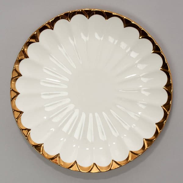 Bombay Gold Rim Scallop Dinner Plate - image 