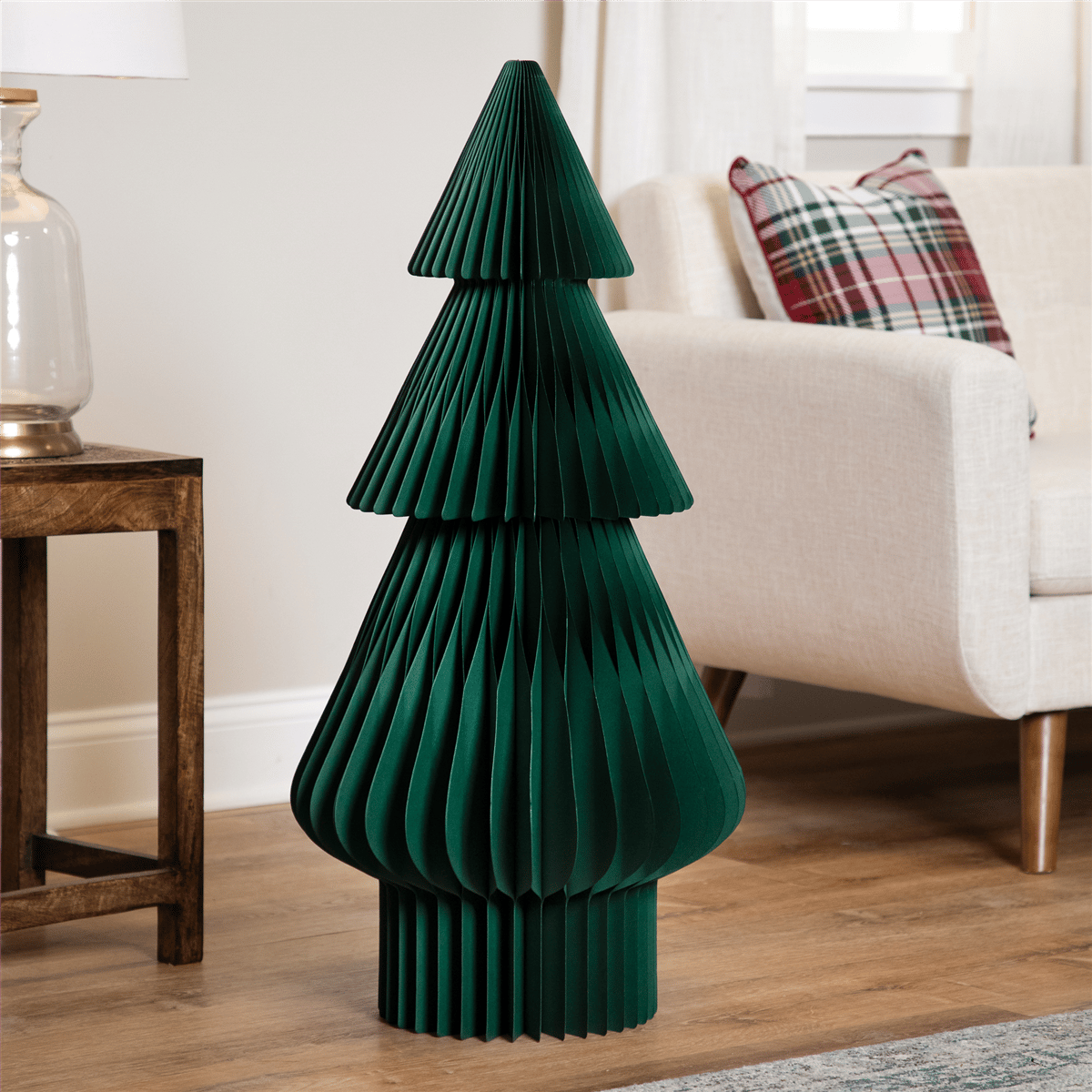 Open Video Modal for Northlight 3ft. Accordion Honeycomb Foldable Paper Christmas Tree