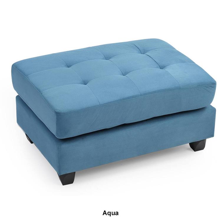 Passion Furniture Malone Tufted Ottoman