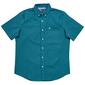 Mens Chaps Checkered Short Sleeve Button Down Shirt - Mint Leaf - image 1