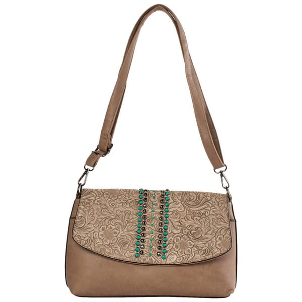 Sam & Hadley Floral Tooled E/W Flap Crossbody - image 