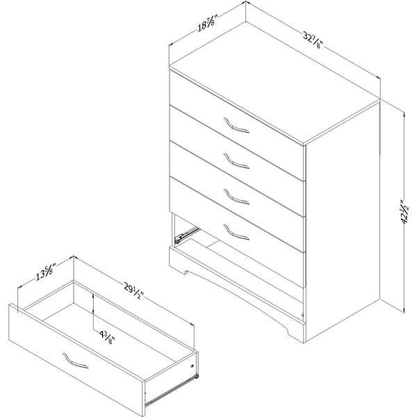 South Shore Step One 5-Drawer Chest