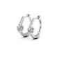 Moluxi&#40;tm&#41; Sterling Silver 1ctw. Round Moissanite Hoop Earrings - image 1