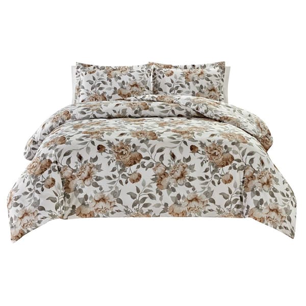 Bibb Home Wildflower 4pc. Duvet & Down Alternative Comforter Set