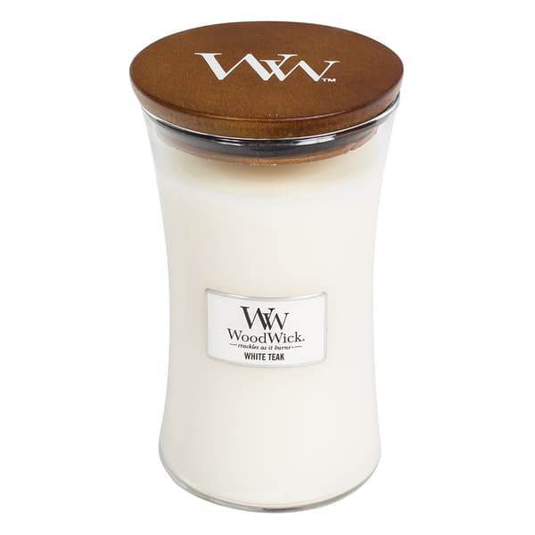 WoodWick&#40;R&#41; 21.5oz. White Teak Candle - image 