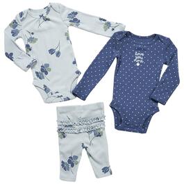 Baby Girl &#40;NB-24M&#41; Carter's&#174; 3pc. Dot & Floral Bodysuit Pants Set