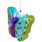 Northlight 4.5in. Blue & Pink Butterfly Glass Christmas Ornament - image 5