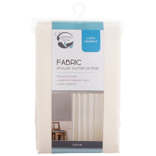 Zenna Home Fabric Shower Curtain Liner - image 