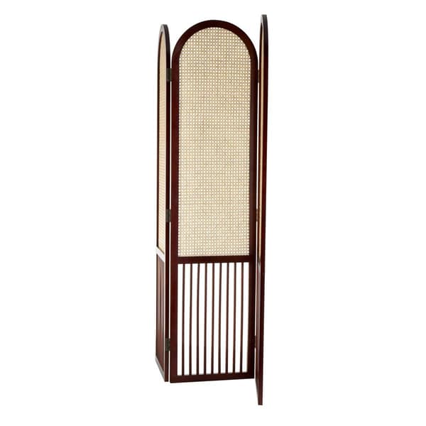 9th & Pike&#174; Farmhouse Dark Brown Wood Room Divider Screen