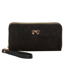 Womens Malibu Skye Ultrasuede Wallet with Bow