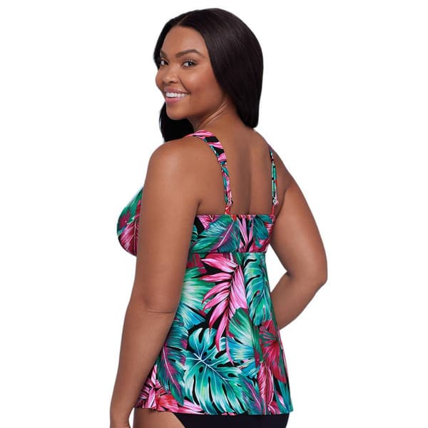 Womens TrimShaper Hot Tropical Tankini Swim Top