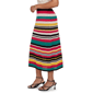 Womens Ruby Rd. Tropical Noir Stripe Sweater Knit Midi Skirt - image 4