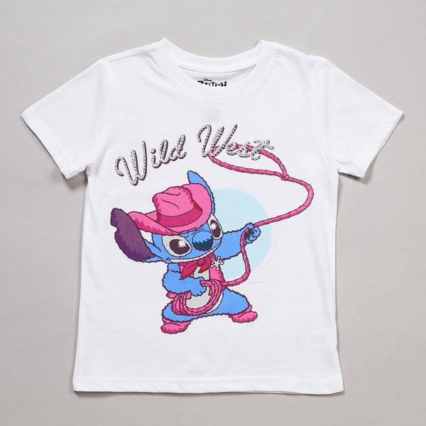Girls (7-16) Disney Short Sleeve Wild West Stitch Tee - image 