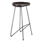 9th & Pike(R) Rustic Brown Metal Backless Bar Stool - image 1