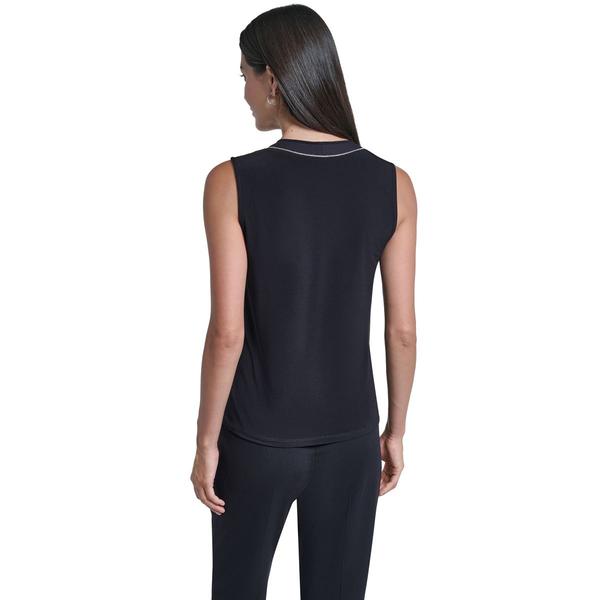 Womens Calvin Klein Rhinestone Trim V-Neck Sweater Vest