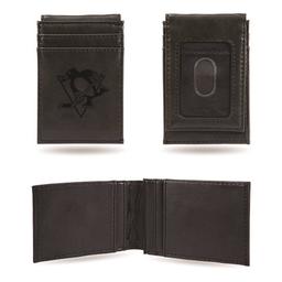 Mens NHL Pittsburgh Penguins Faux Leather Front Pocket Wallet