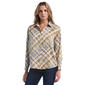 Womens Rafaella(R) Long Sleeve Button Front Plaid Blouse - image 1