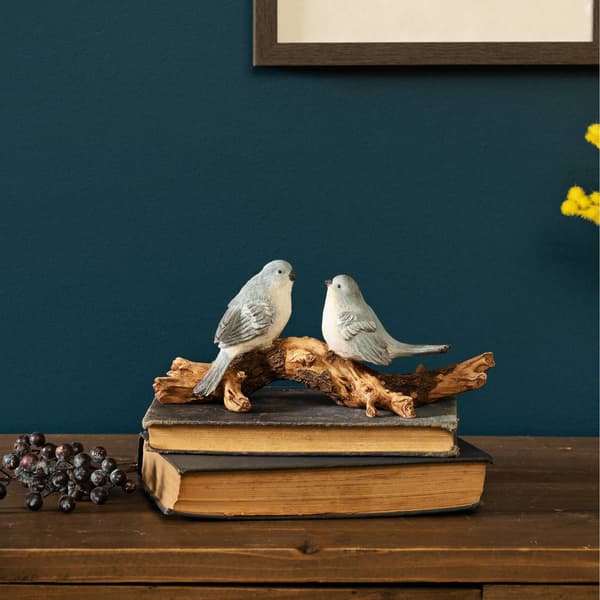 Melrose Natural Blue Birds on Branch Figurine