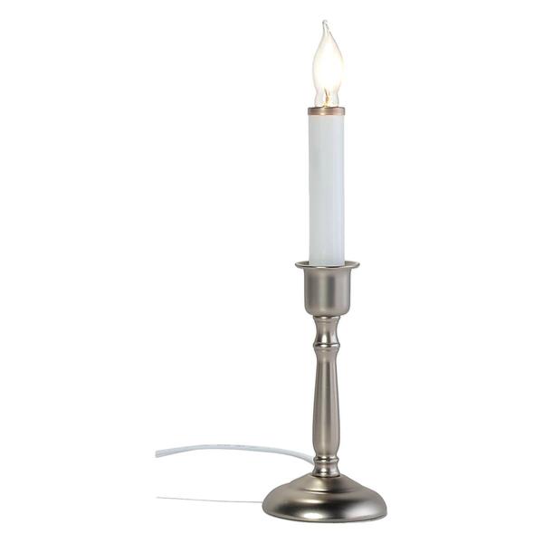 12in. Bayside Pewter Electric Window Candle - image 