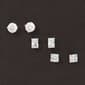 Set of 3 Sterling Silver & Multi Shape CZ Stones Earrings - image 1