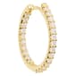 Athra 14kt. Gold over Brass 25mm CZ Huggie Hoop Earrings - image 2
