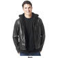Mens Guess Faux Leather Jacket with Fleece Hood - image 4