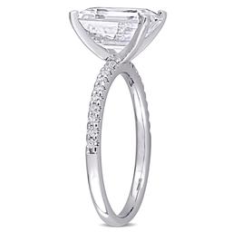 Diamond Classics™ 10kt. White Gold Emerald Moissanite Ring