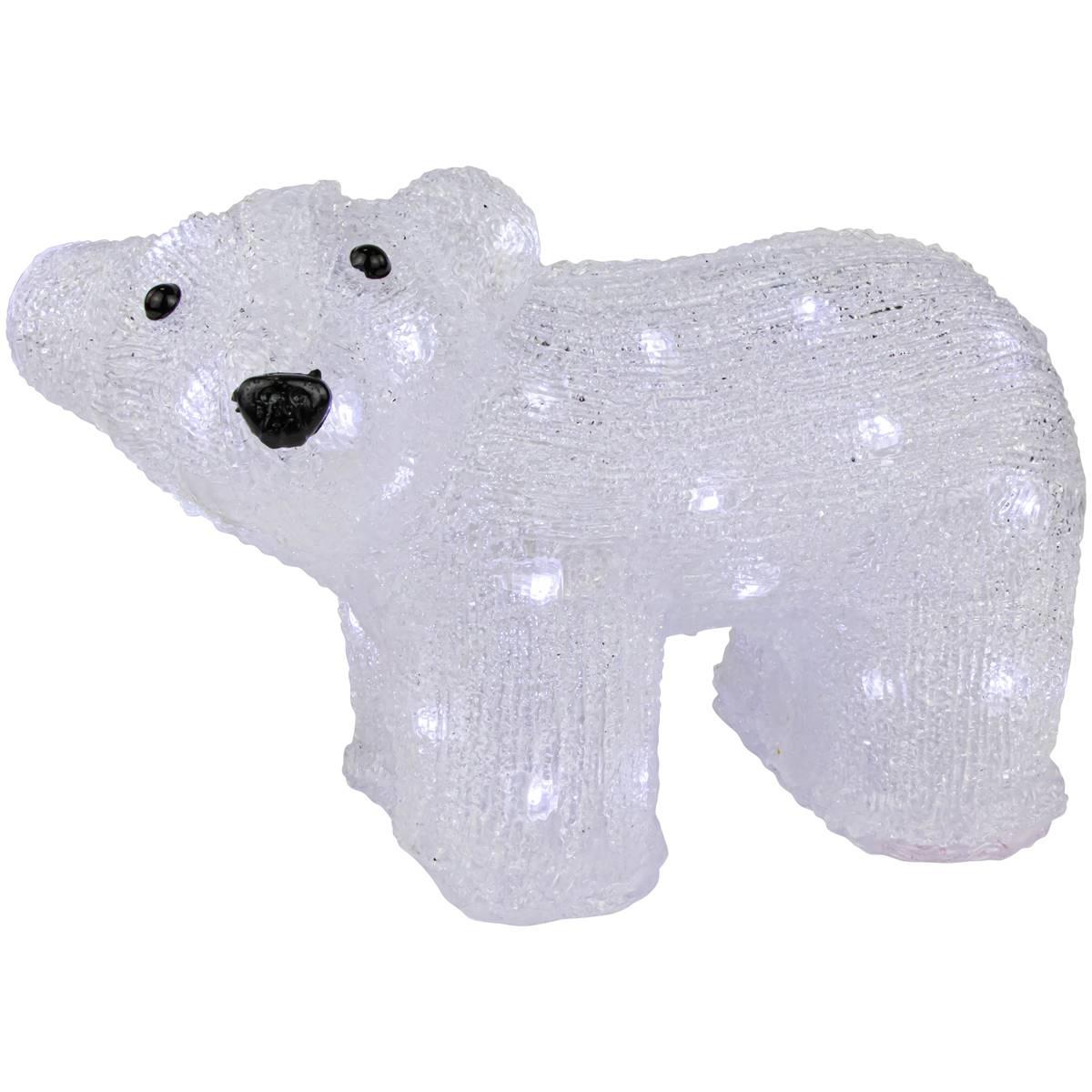 Open Video Modal for Northlight Seasonal 13.5in. Baby Polar Bear Christmas Decoration