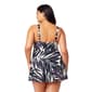 Plus Size Anne Cole Palm Chic Scoop Neck Wrap Swimdress - image 2