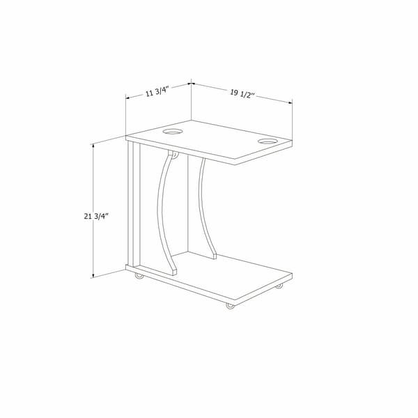 South Shore Kodali Rectangular Mobile Side Table for Laptop