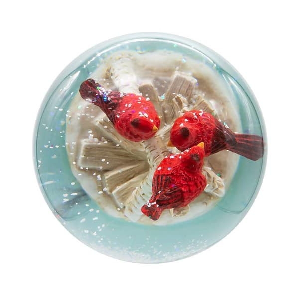 Kurt Adler Wind Up Musical Cardinals Water Globe