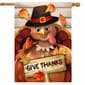 Briarwood Lane Thankful Turkey Give Thanks House Flag - image 1